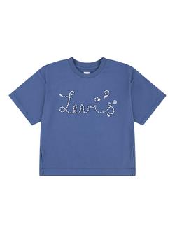 Levi's Kids' Script Side Seam T-Shirt, True Navy, True Navy