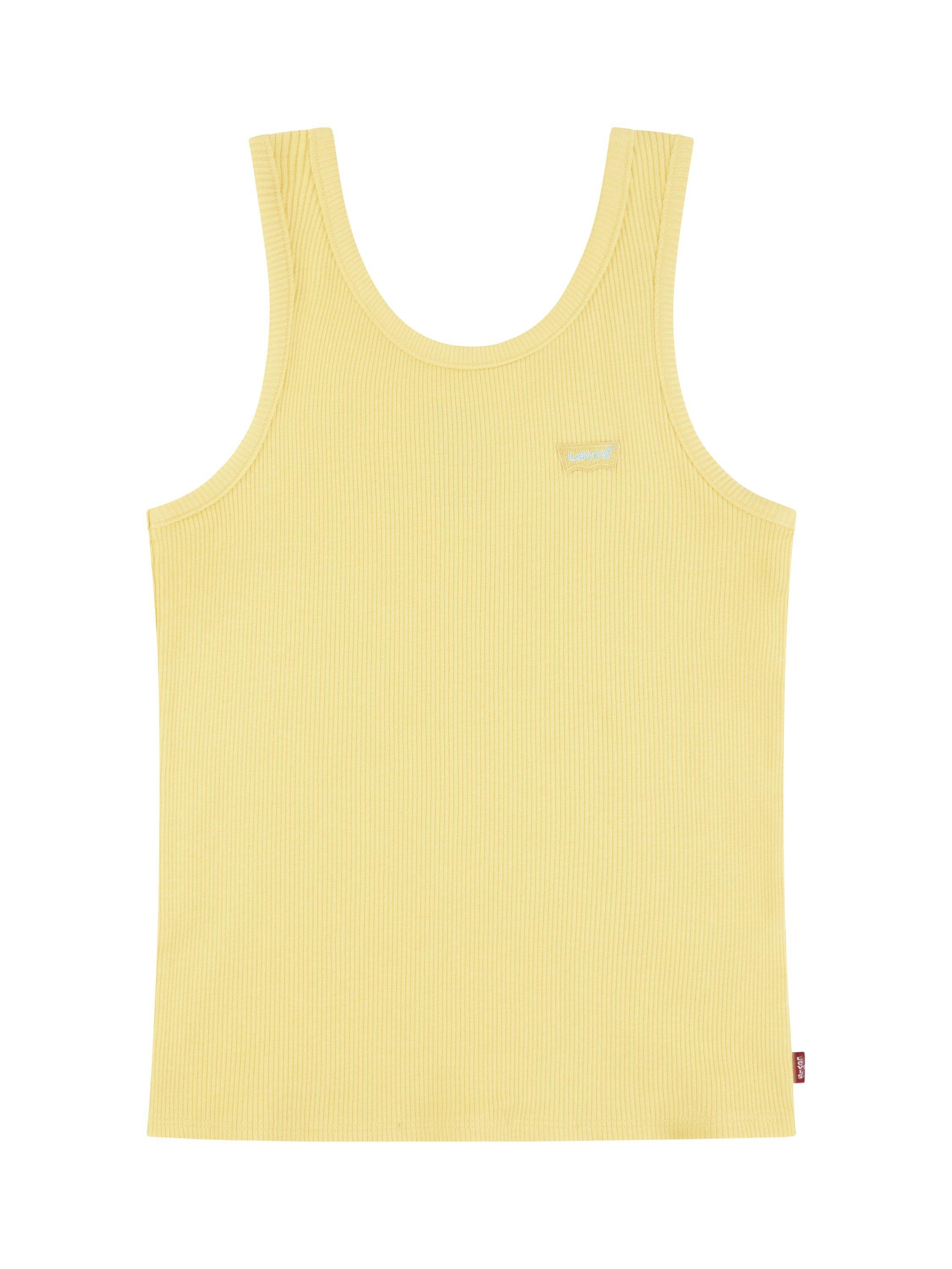 Product image 1 of 4, which shows Levi's Kids' Meet & Greet Ribbed Cotton Tank Top, Levis Flax, 14 years