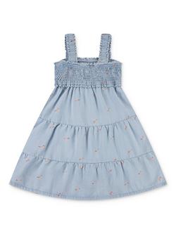 Levi's Kids' Babydoll Smocked Dress, Light Sugar - view 2, Light Sugar