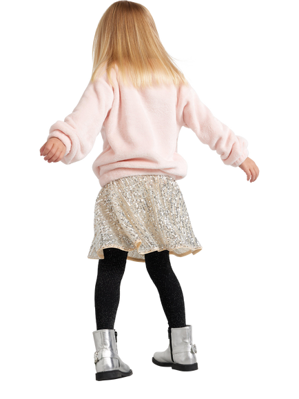 Lindex Kids' Sequin Skater Skirt - view 2, Silver