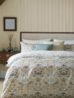 William Morris At Home Strawberry Thief Duvet Cover Set, Multi