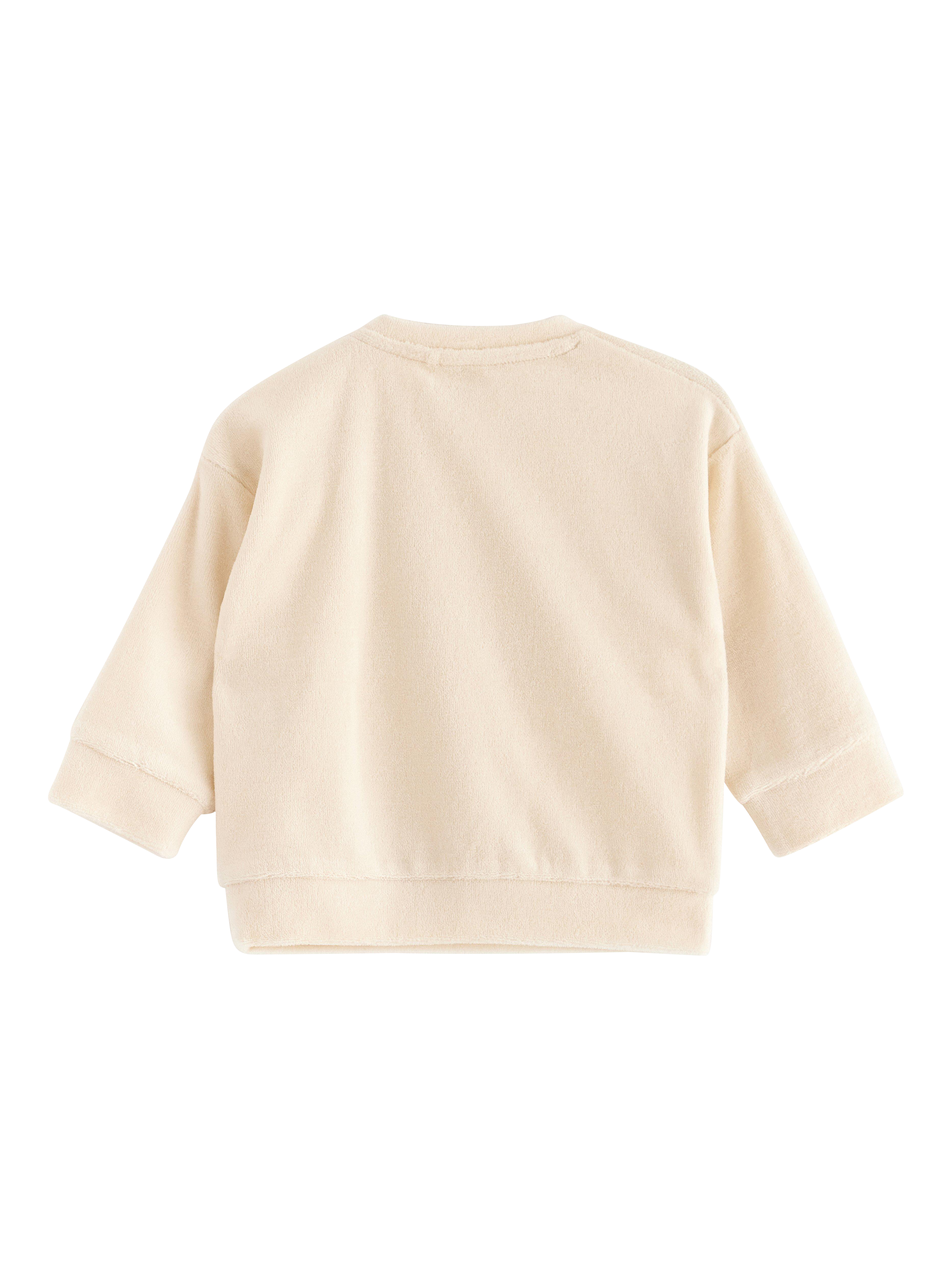 Product image 2 of 3, which shows Lindex Kids' Polar Bear Applique Sweatshirt, Light Beige, 10-12 months