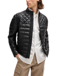 BOSS Quilted Leather Aviator Jacket