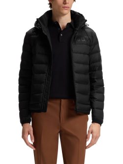 BOSS Hooded Quilted Jacket, Black