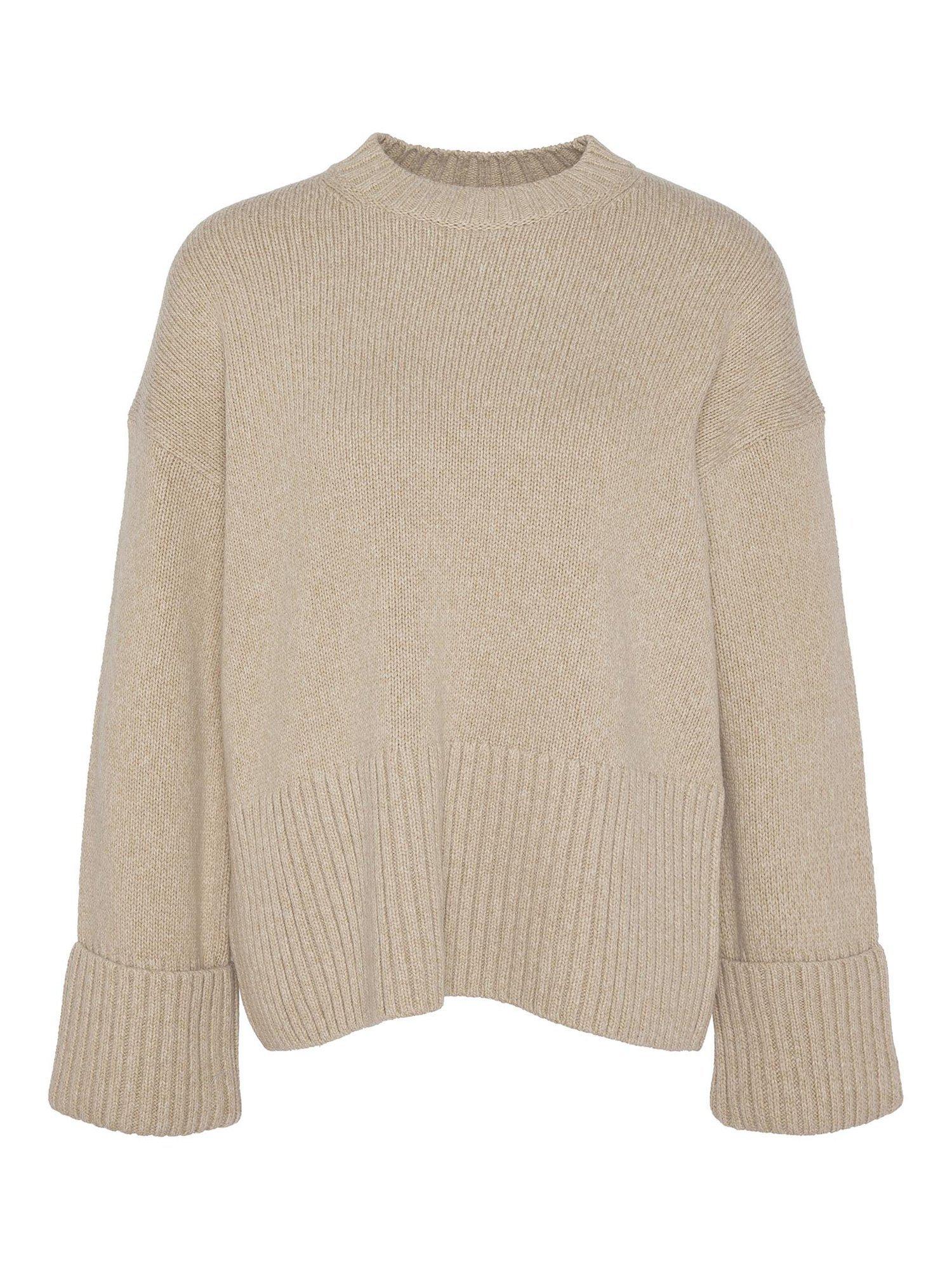 Product image 4 of 6, which shows Barbour Cassandra Wool Blend Crew Neck Jumper, Camel, 16