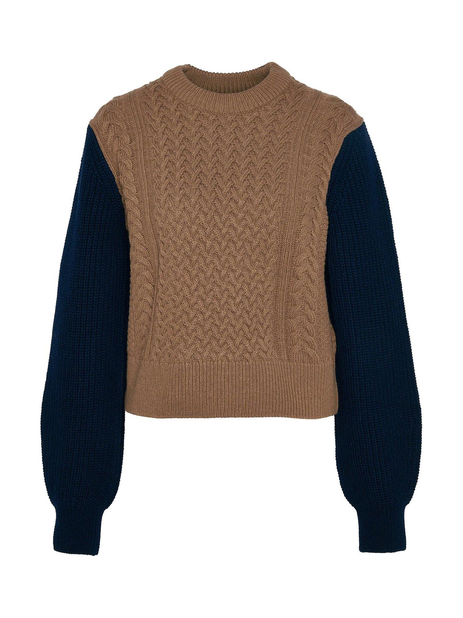 Product image 4 of 6, which shows Barbour Esther Wool Cashmere Blend Cable Knit Jumper, Multi, 10