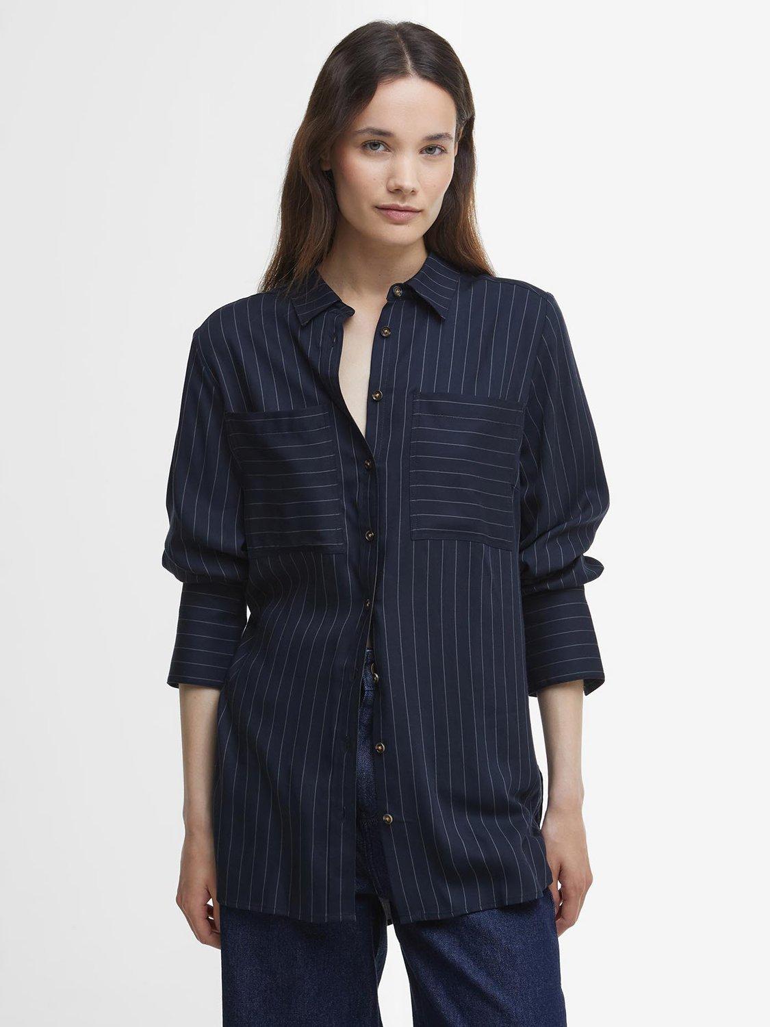 Barbour Carrie Stripe Shirt, Navy