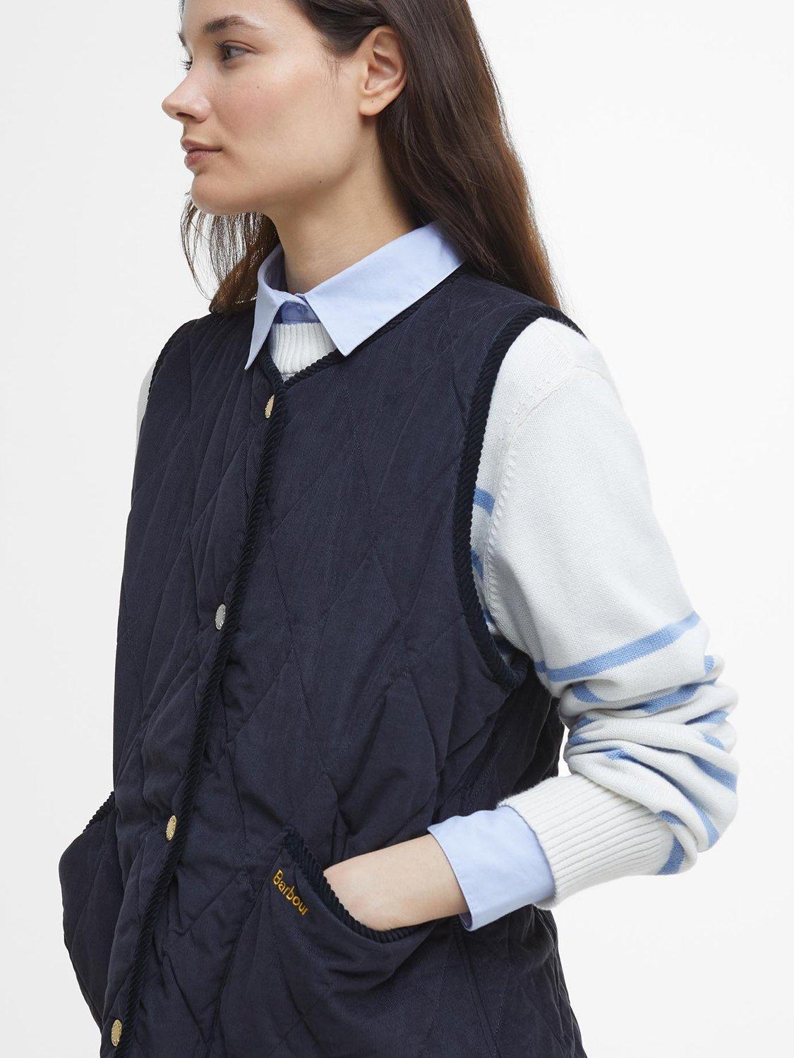 Barbour Cecily Gilet, Sky Tartan/Dk Navy