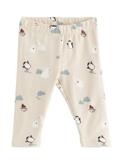 Lindex Baby Artic Print Trousers, Light Beige, Light Beige