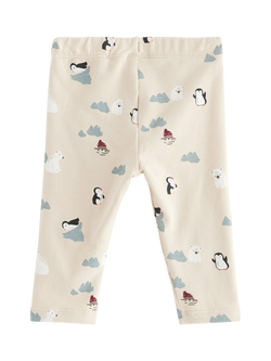 Lindex Baby Artic Print Trousers, Light Beige - view 2, Light Beige