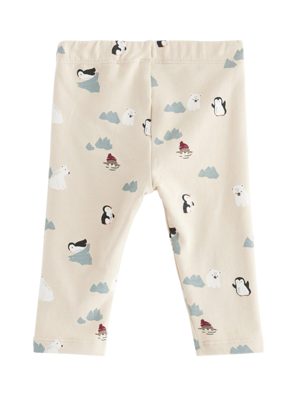 Lindex Baby Artic Print Trousers, Light Beige - view 2, Light Beige