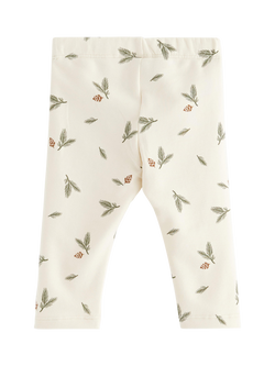 Lindex Baby Pine Twigs Leggings, Light Beige - view 2, Light Beige