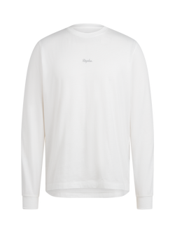 Rapha Men's Long Sleeve Top, White/Light Grey, White/Light Grey