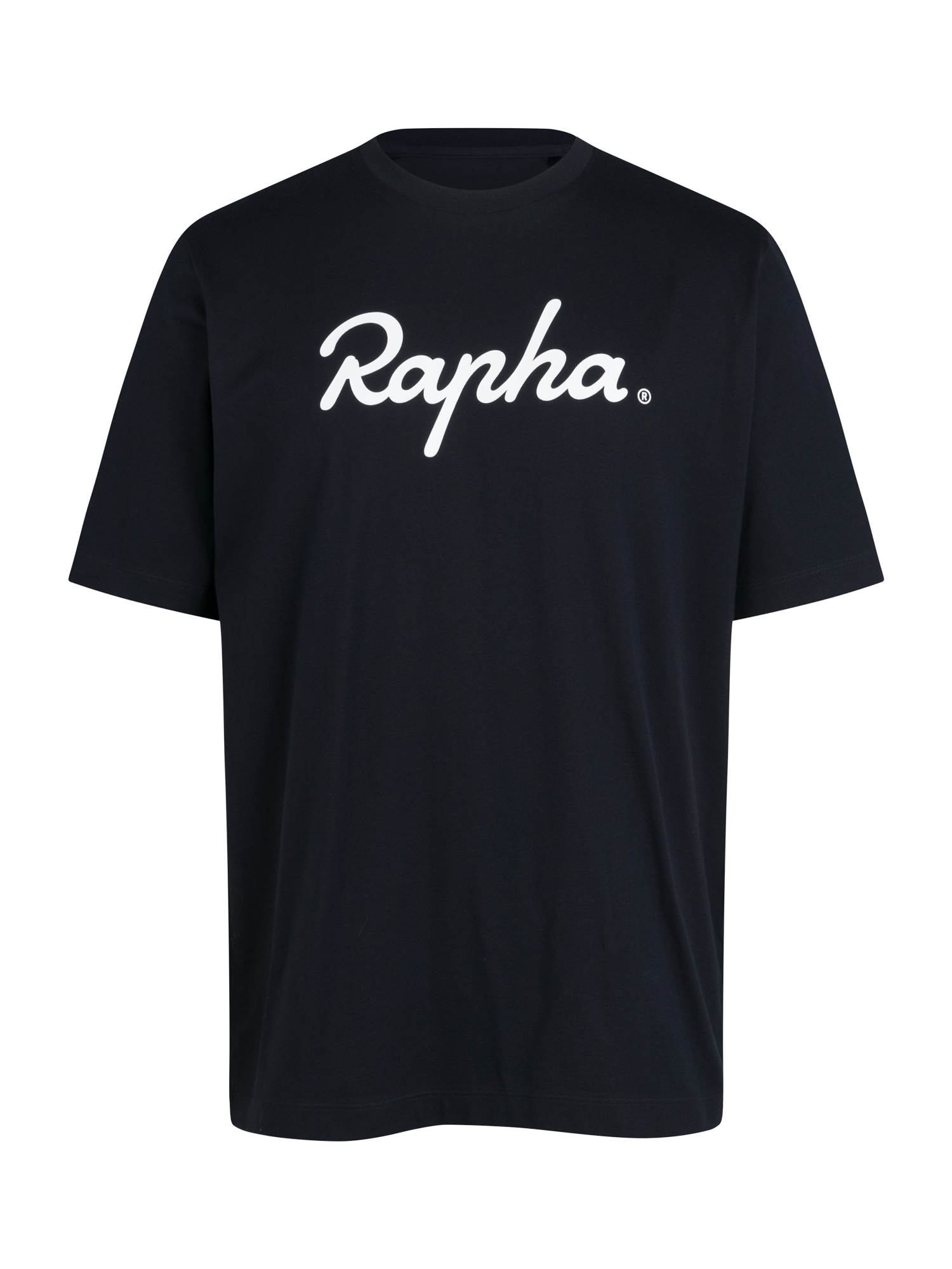 Product image 1 of 2, which shows Rapha Men's Cotton Large Logo T Shirt, Black/White, S
