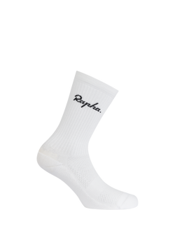 Rapha Men's Cotton Crew Socks, White/Black