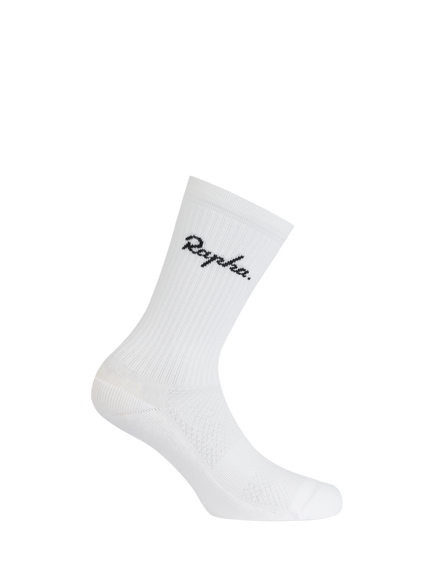 Rapha Men's Cotton Crew Socks, White/Black