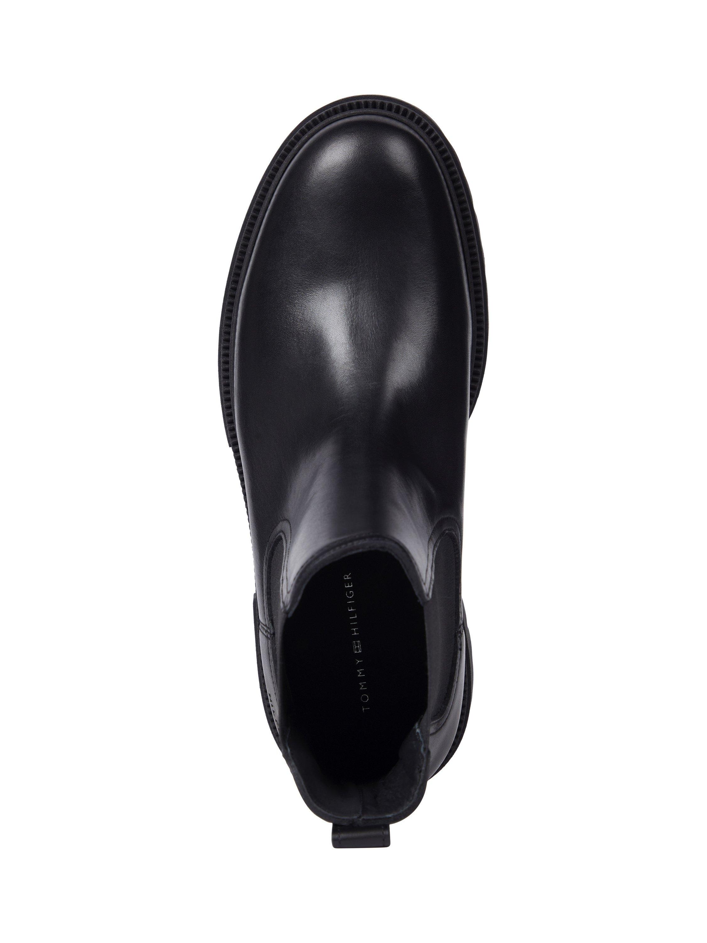 Product image 2 of 5, which shows Tommy Hilfiger Leather Chunky Chelsea Boots, Black, EU41