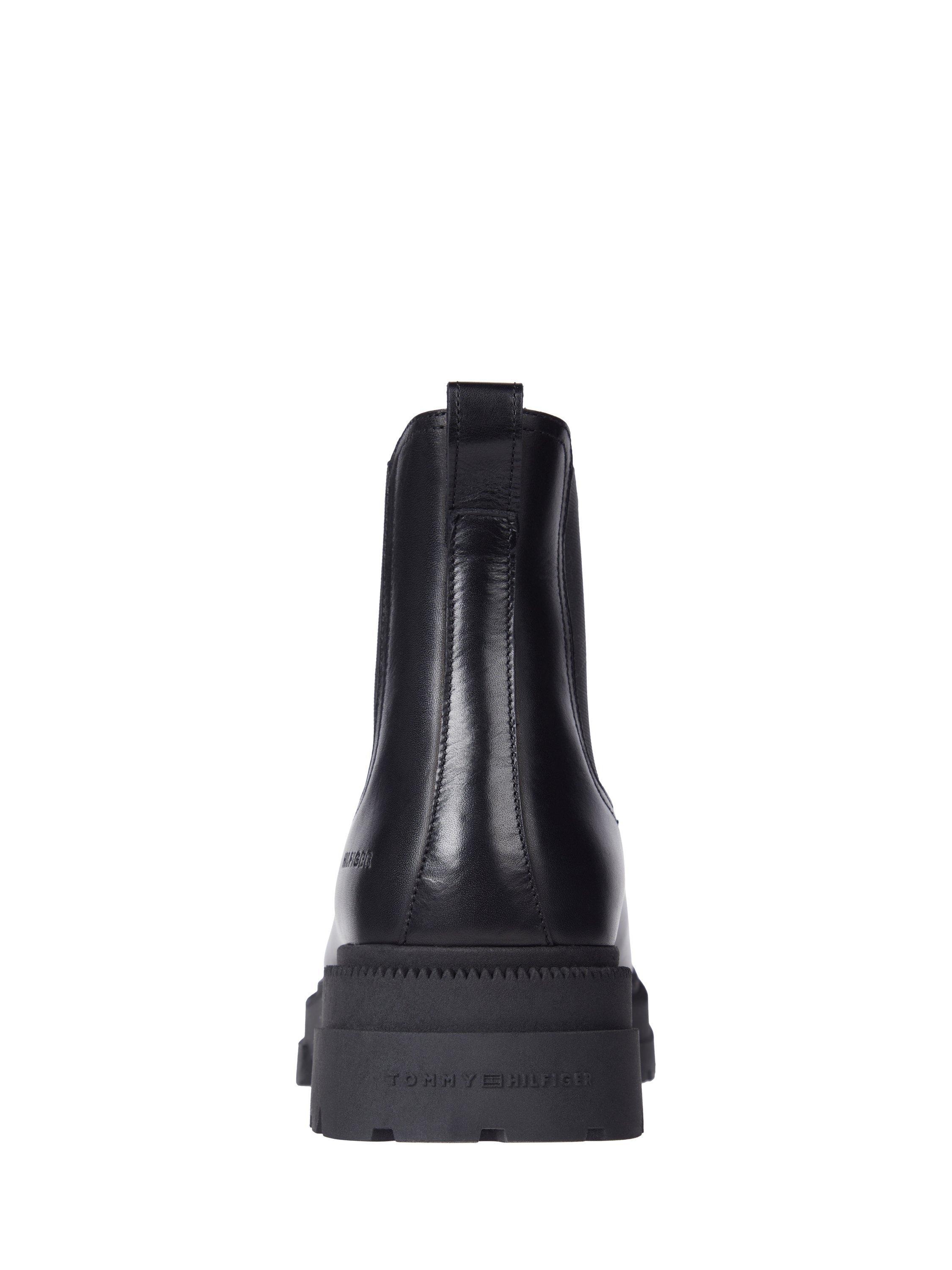 Product image 3 of 5, which shows Tommy Hilfiger Leather Chunky Chelsea Boots, Black, EU41