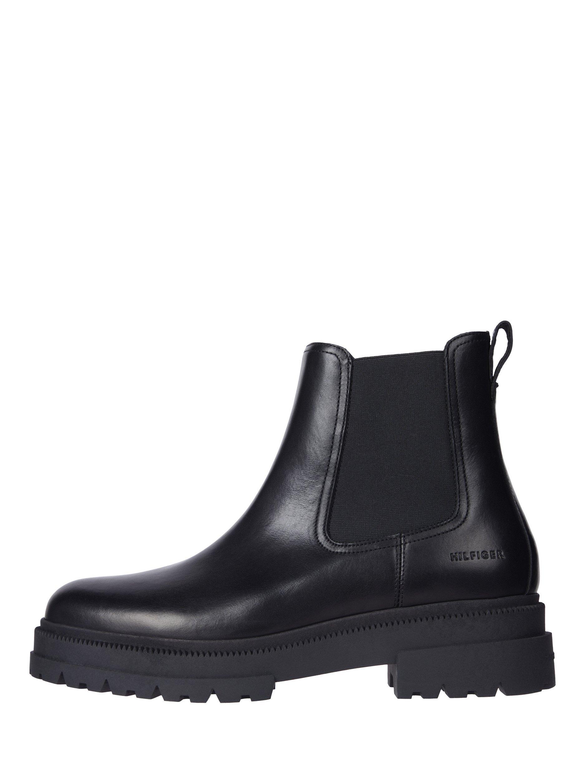 Product image 5 of 5, which shows Tommy Hilfiger Leather Chunky Chelsea Boots, Black, EU41