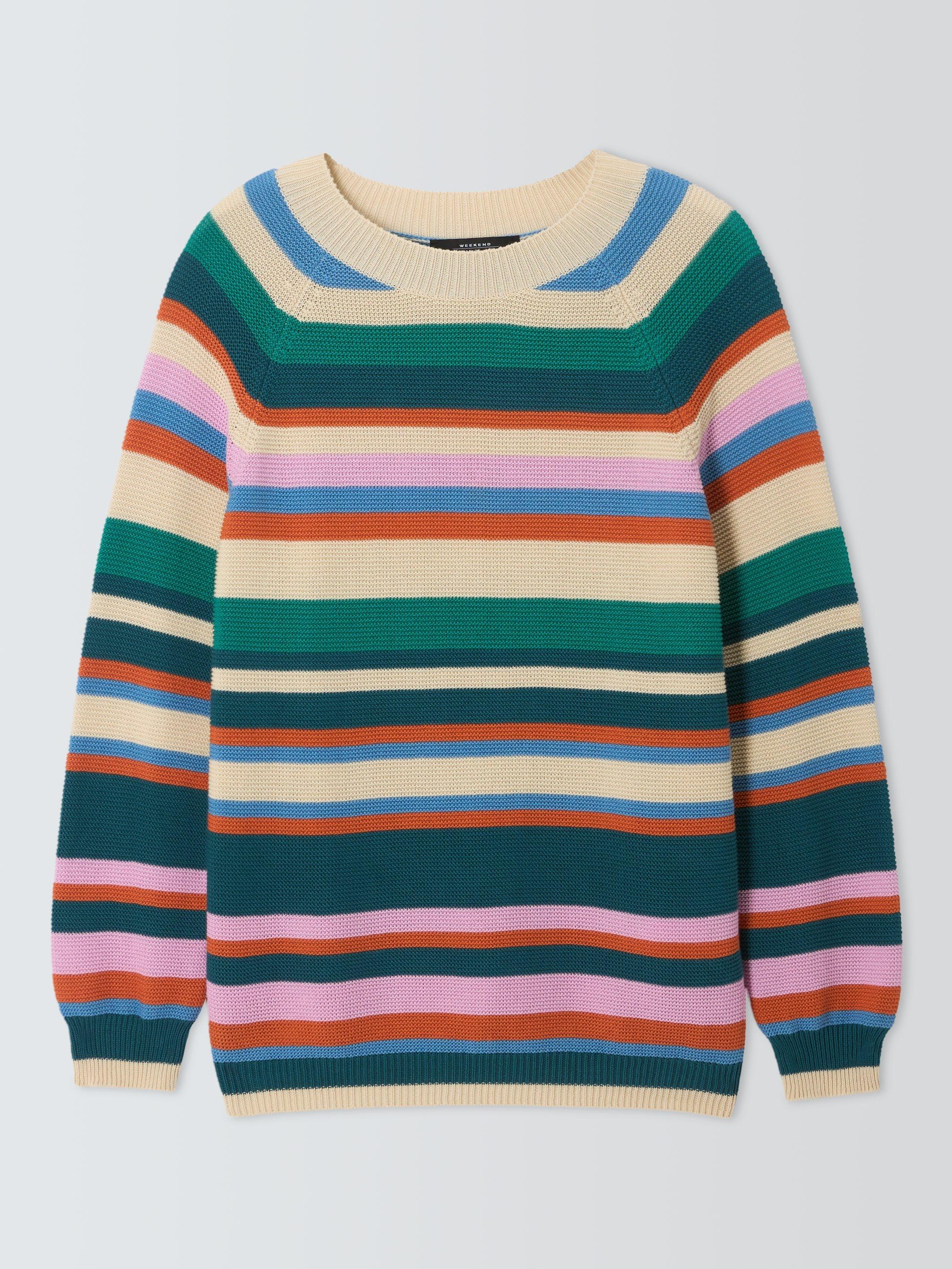 Product image 4 of 6, which shows Weekend MaxMara Linz Stripe Jumper, Multi, S