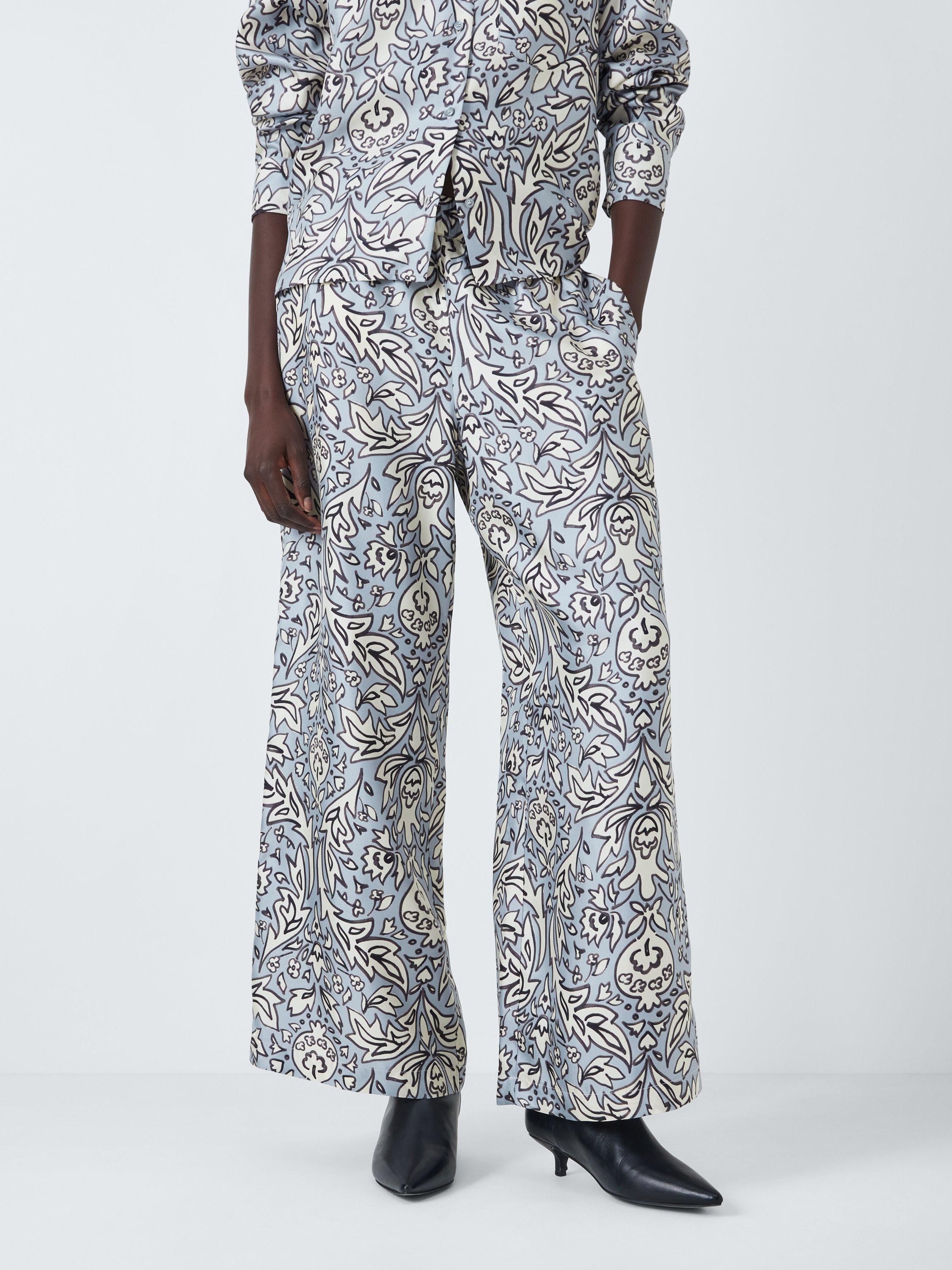 WEEK END MAXMARAパンツEUSEBIO関税込み Weekend MaxMara Eusebio Floral Elasticated Wide Leg Trousers