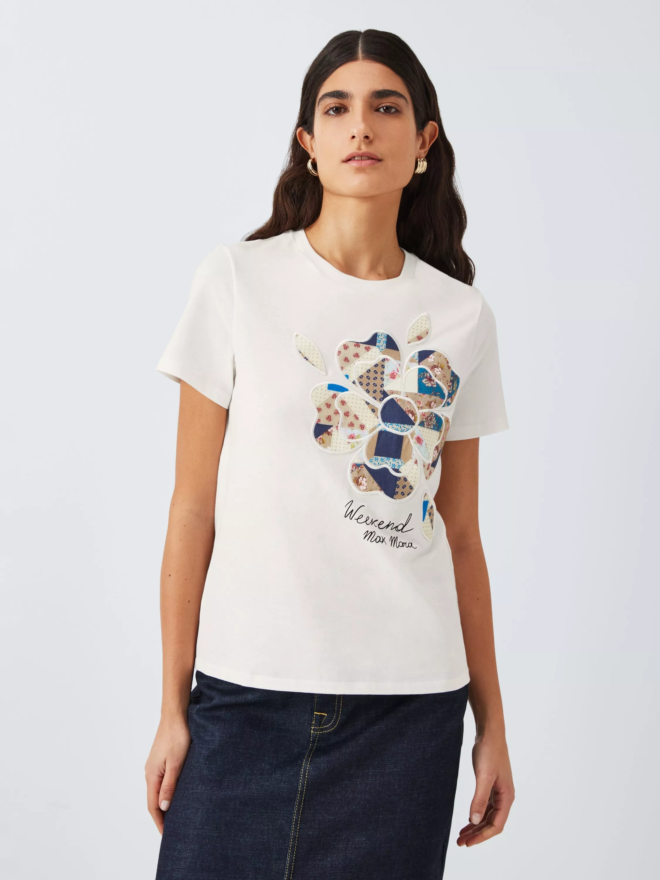 Tシャツ・カットソー Weekend Max Mara T-shirt With Vello Logo Pri Weekend Max Mara T-shirt With Vello Logo Print In Jersey In