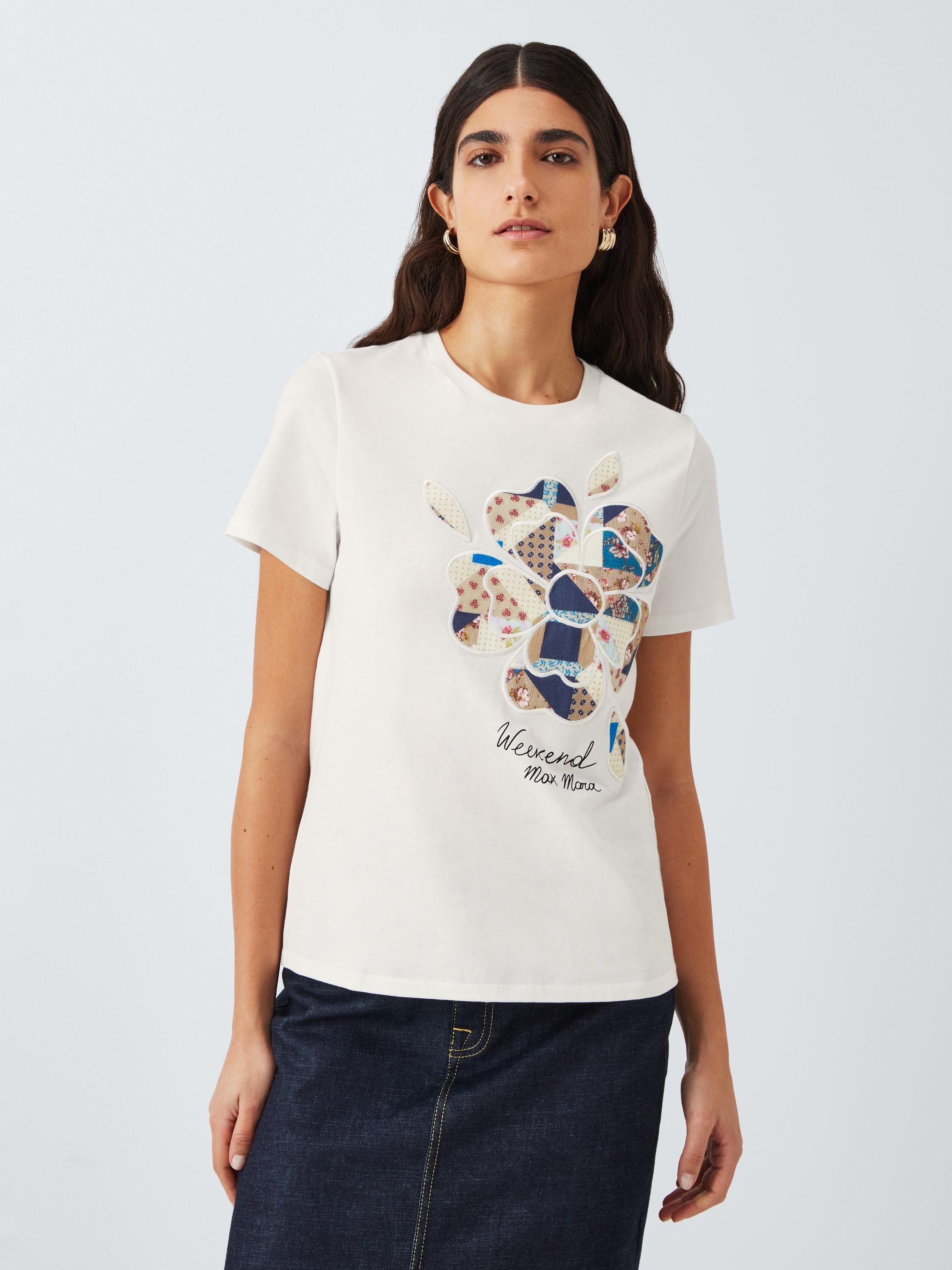【関税込み】Weekend Max Mara ホワイト Vello Tシャツ Cotton jersey T-shirt, white | Weekend Max Mara