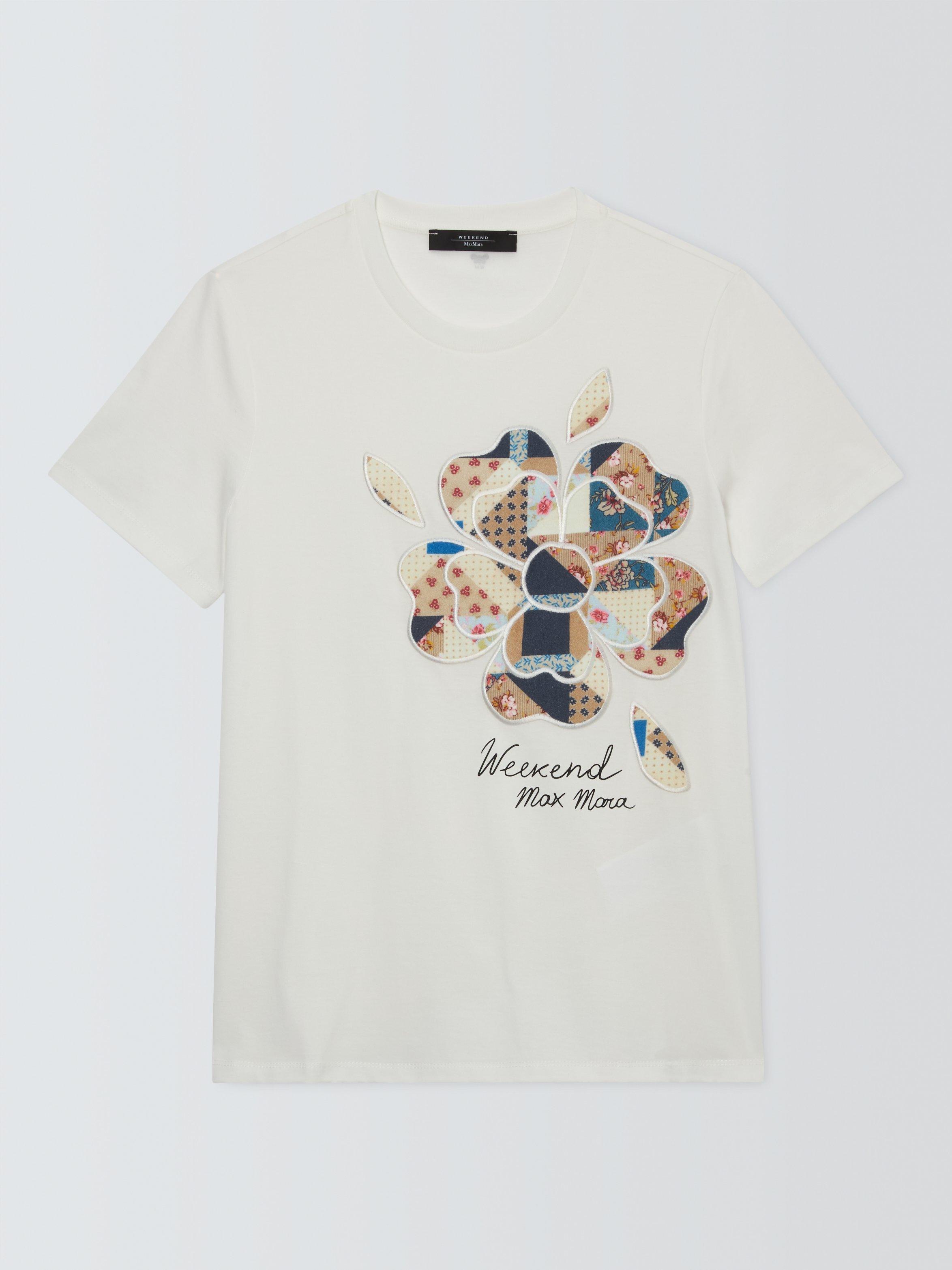 Tシャツ・カットソー Weekend Max Mara T-shirt With Vello Logo Pri Weekend Max Mara T-shirt With Vello Logo Print In Jersey In