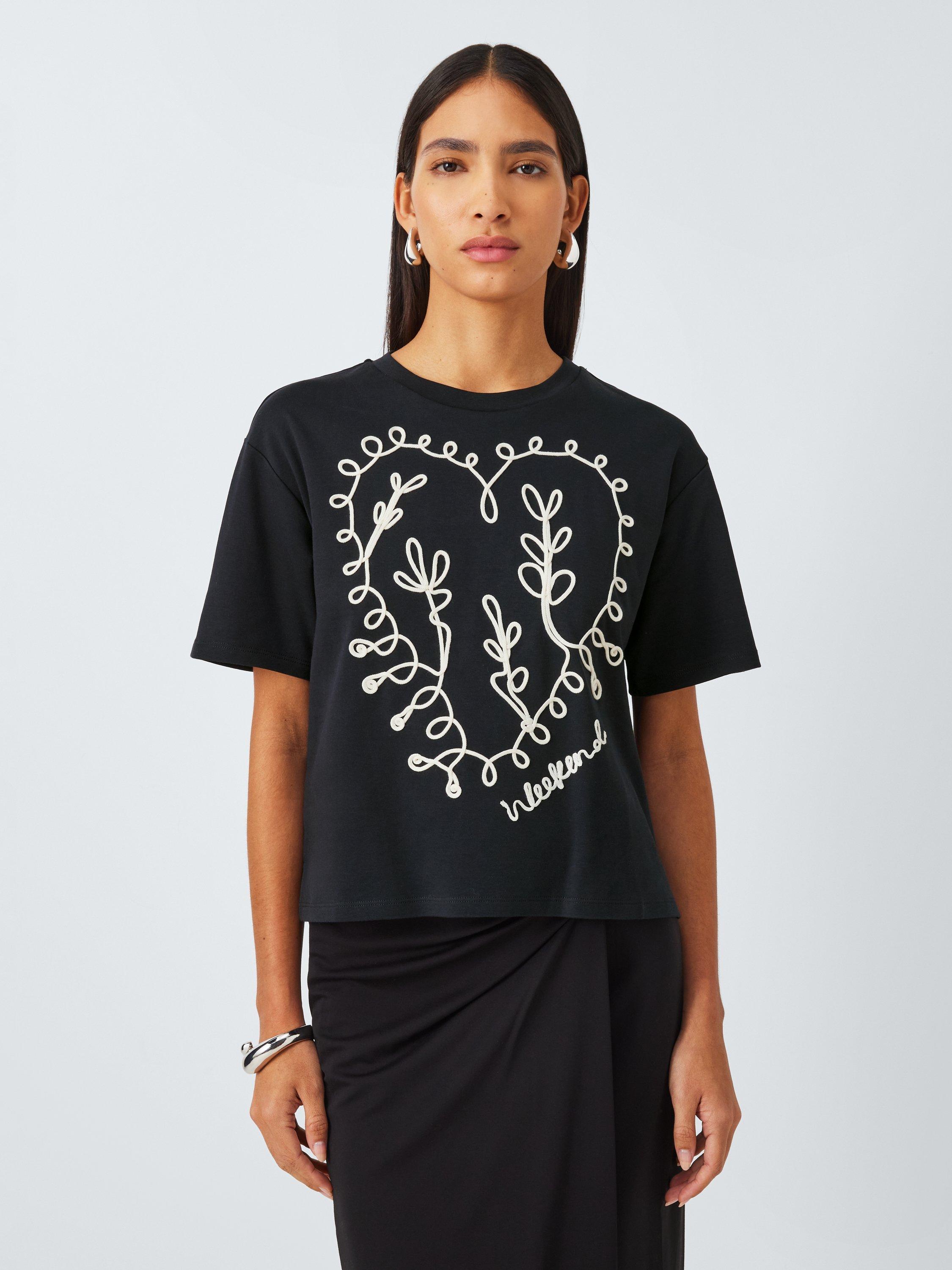 Weekend MaxMara Lecco Heart T-Shirt, Black