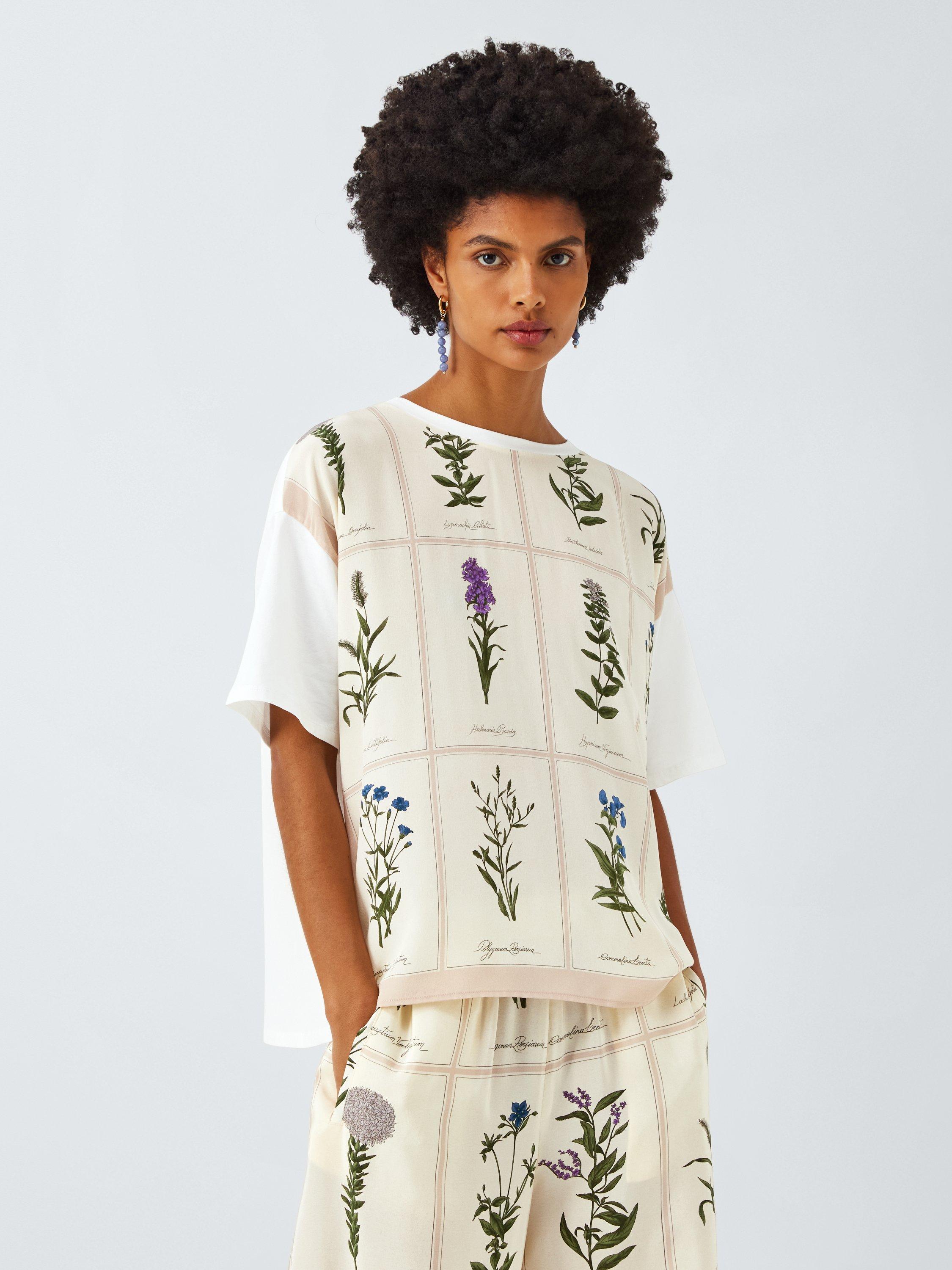 Weekend MaxMara Pampas Short Sleeve Silk Front T-Shirt