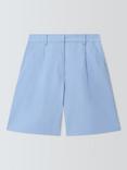 Weekend MaxMara Ecuba Flared Cotton Linen Blend Shorts, Light Blue