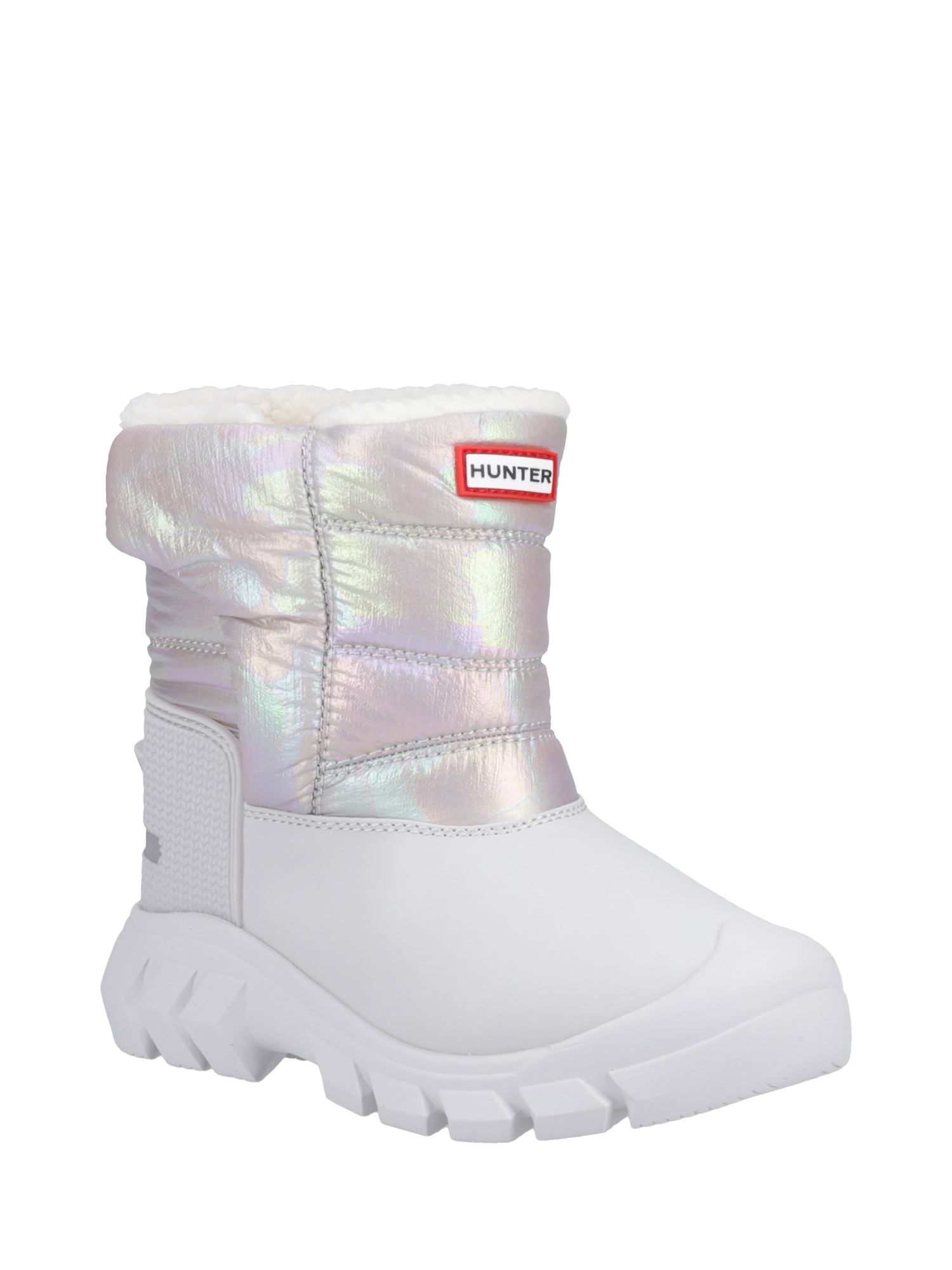 Hunter Kids Big Kids Intrepid Snow Boot Patter Grey Rainbow