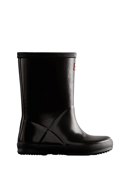 Hunter Kids' First Classic Gloss Wellington Boots, Black, Black