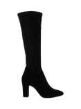 Dune Simple Block Heel Knee High Boots, Black