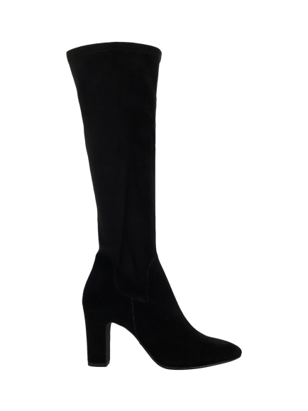 Dune London Simple Block Heel Knee High Boots, Black, Black