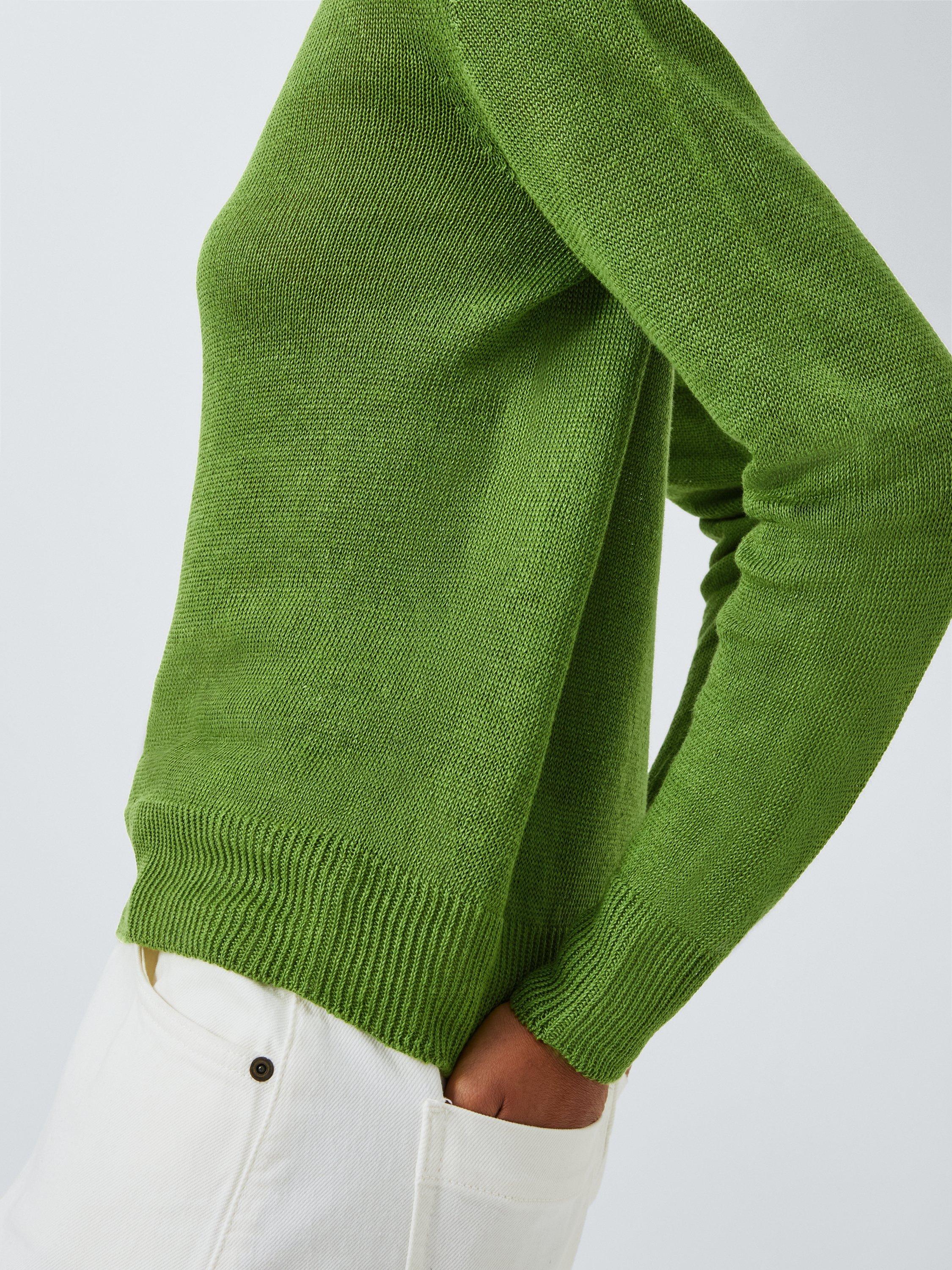 Product image 6 of 6, which shows Weekend MaxMara Atzeco Pure Linen Jumper, Green, S