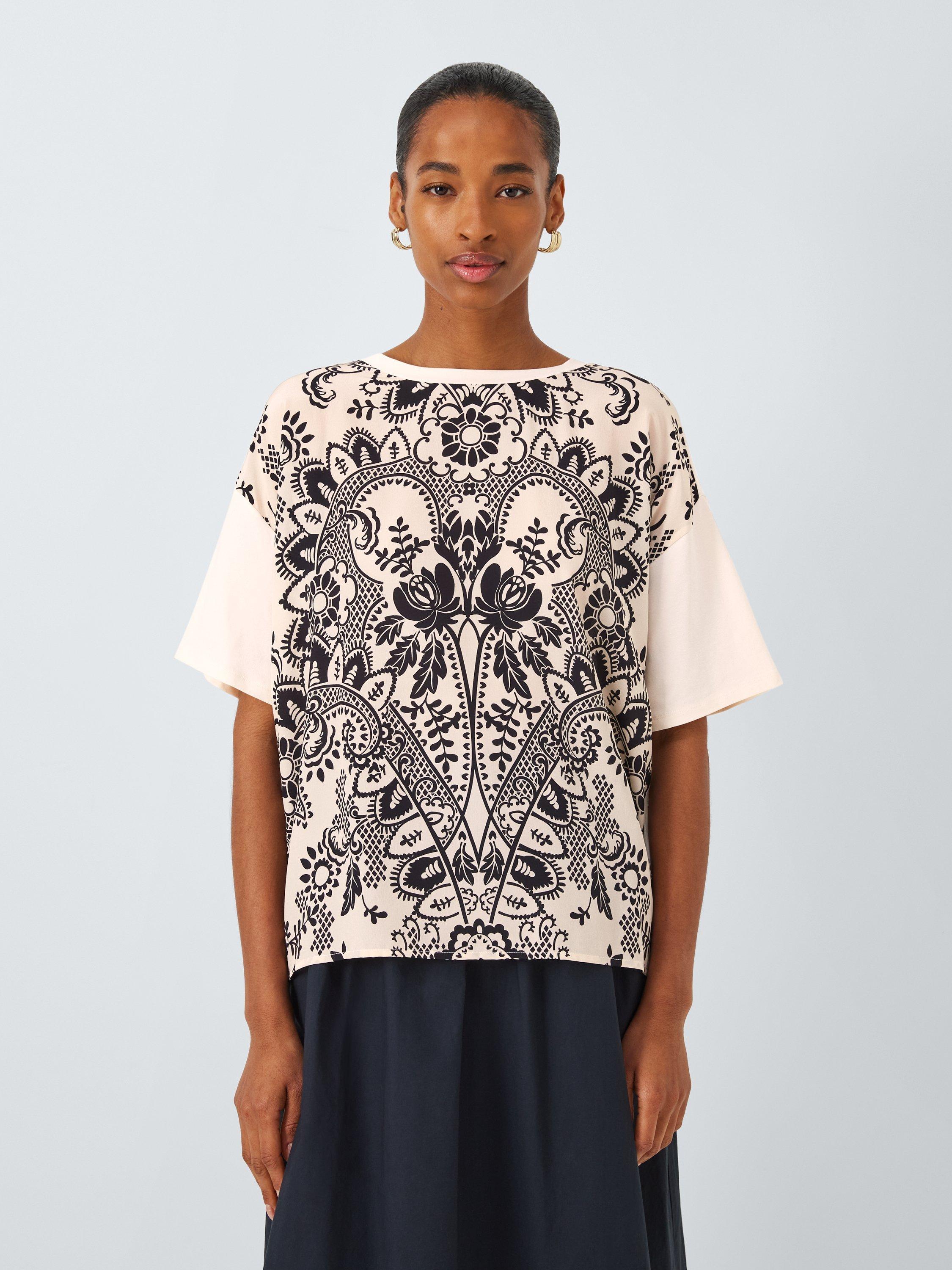 Weekend MaxMara Pampas Abstract T-Shirt, Ivory