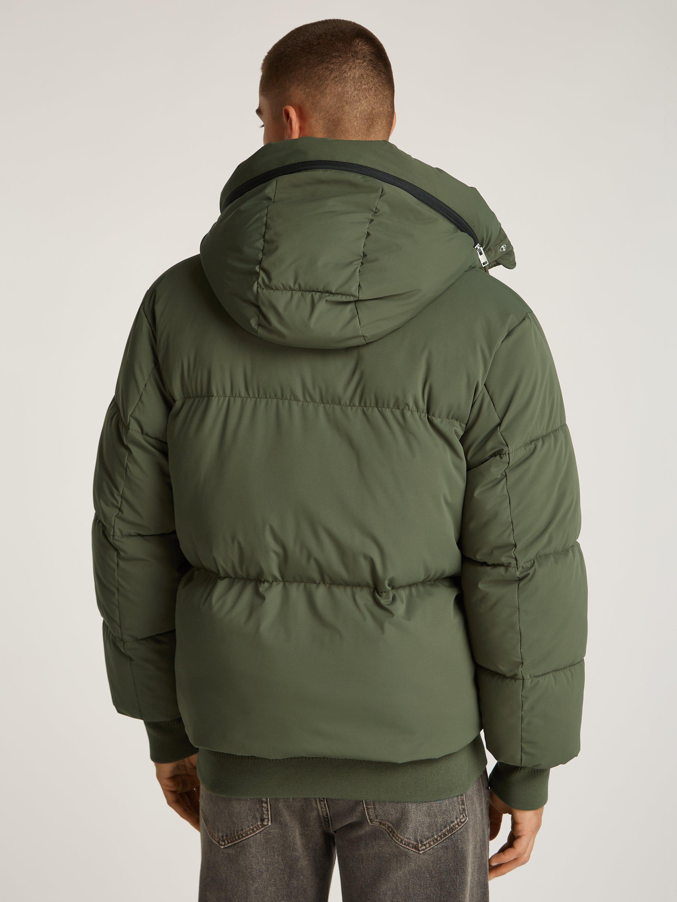 Product image 2 of 7, which shows Tommy Jeans Puffer Jacket, Fatigue Green, M