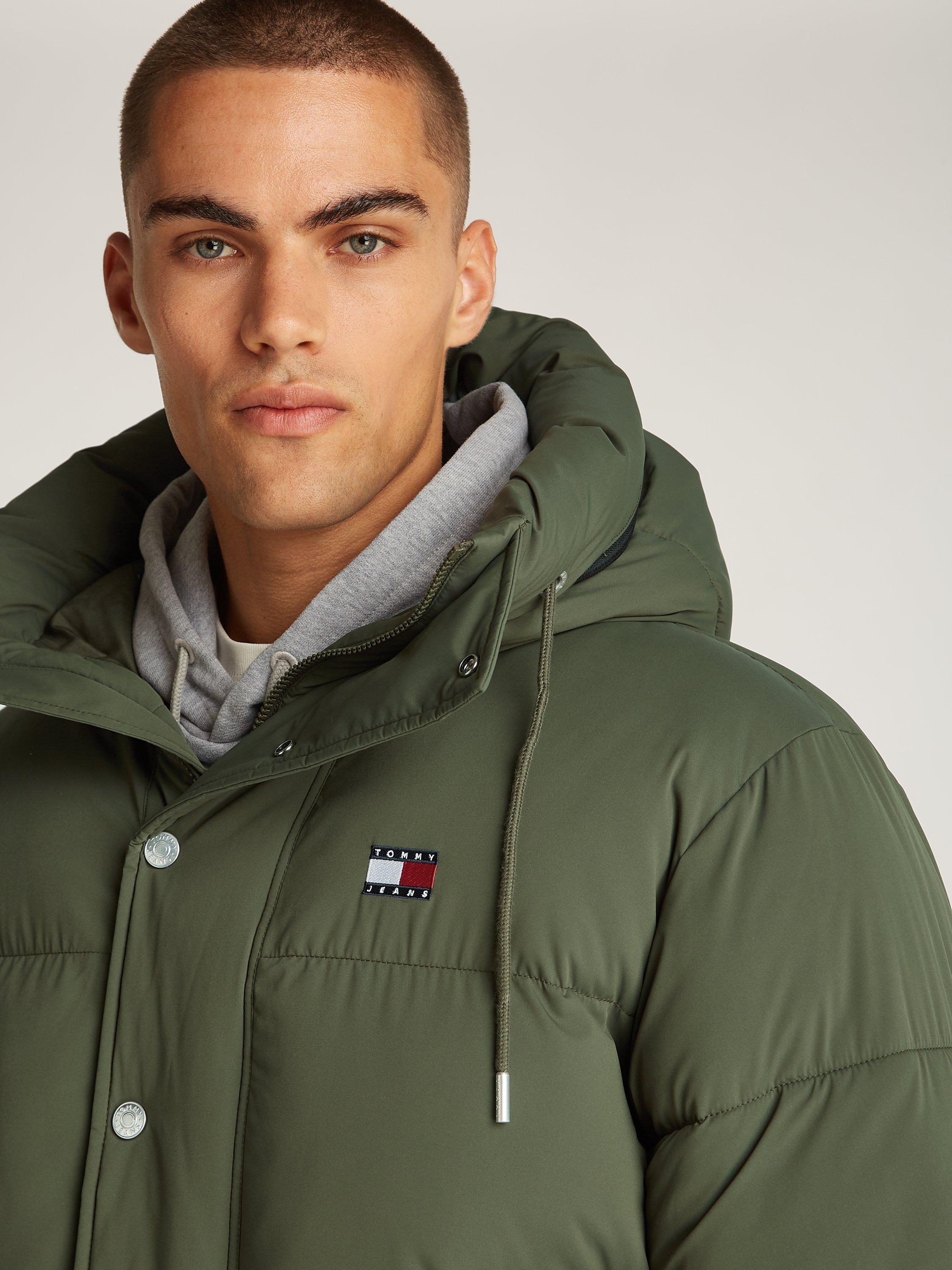 Product image 3 of 7, which shows Tommy Jeans Puffer Jacket, Fatigue Green, M
