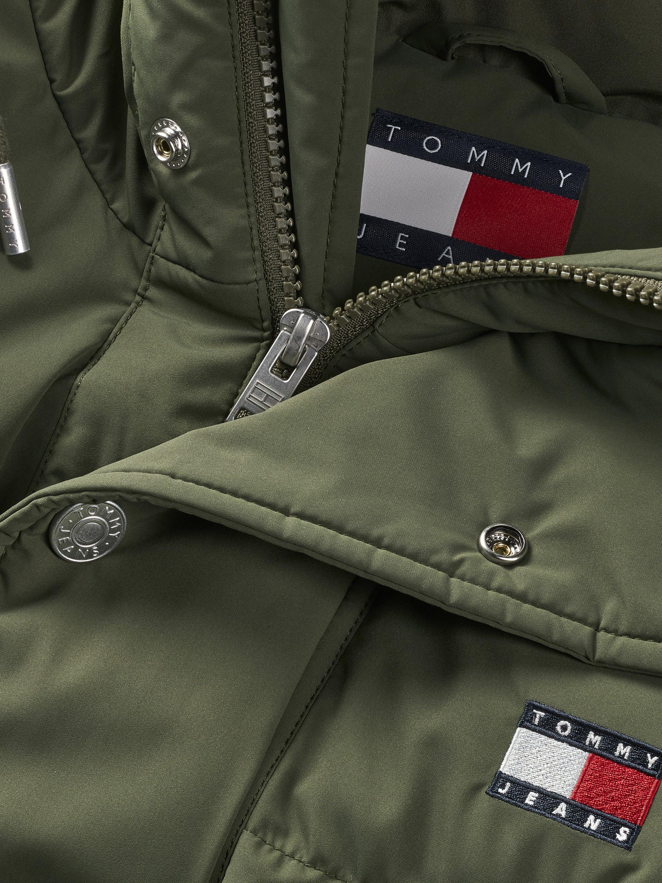 Product image 4 of 7, which shows Tommy Jeans Puffer Jacket, Fatigue Green, M