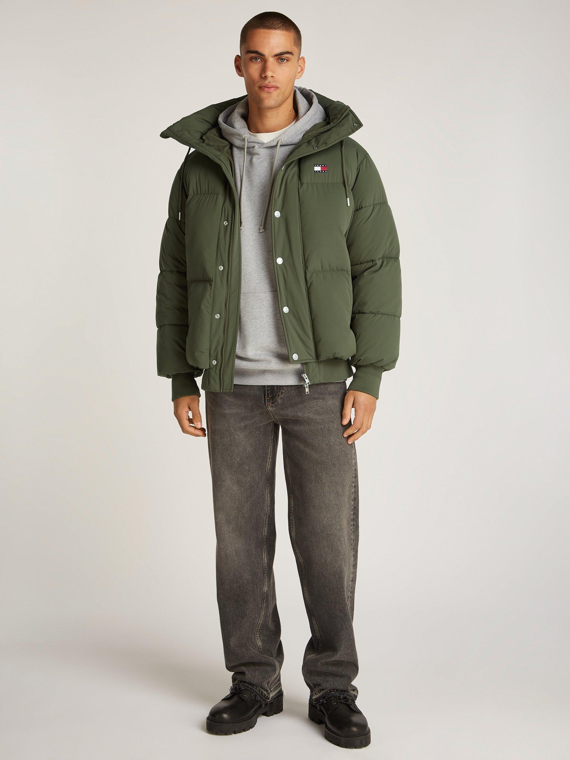 Product image 7 of 7, which shows Tommy Jeans Puffer Jacket, Fatigue Green, M