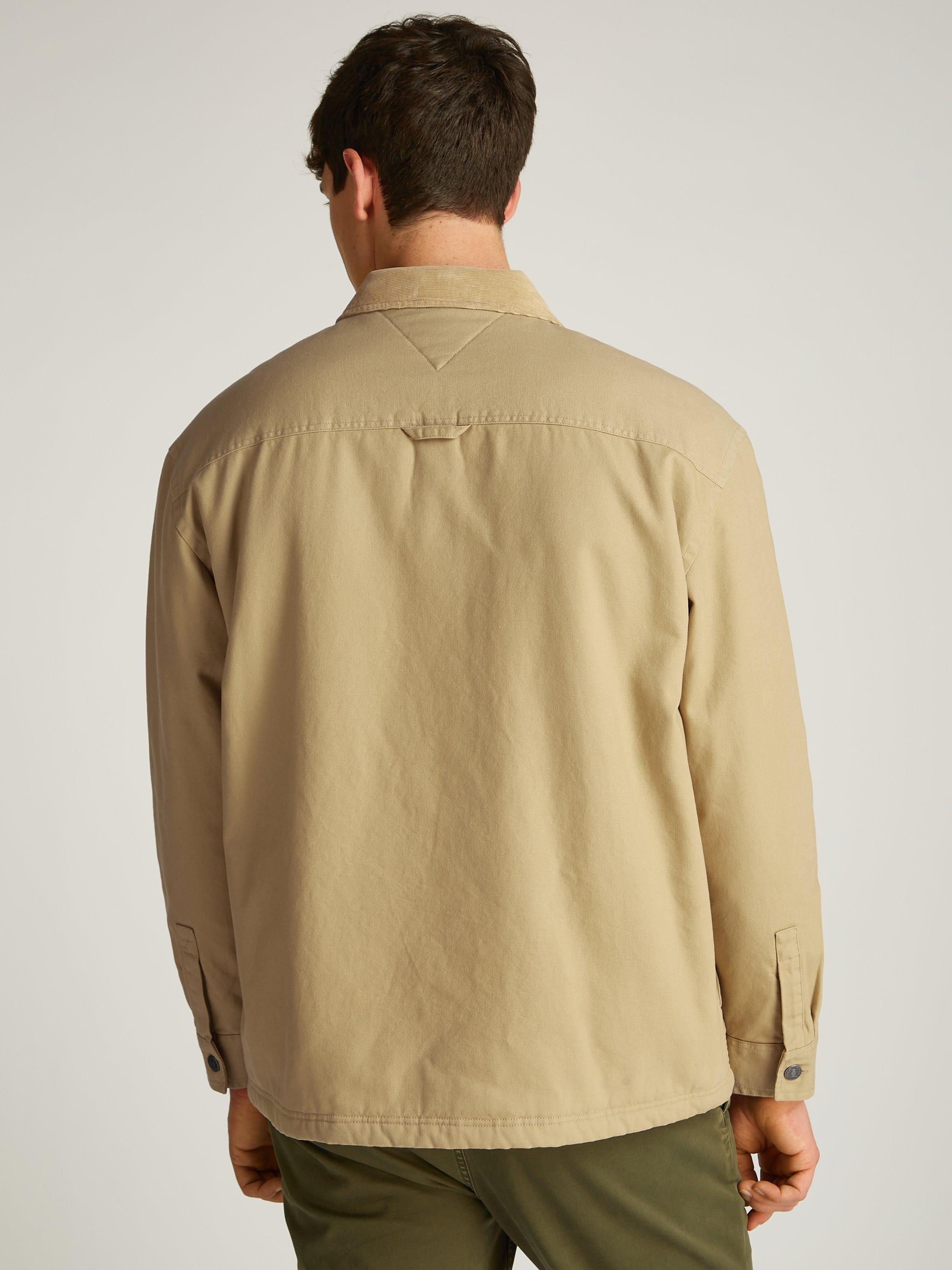 Product image 2 of 7, which shows Tommy Jeans Cotton Corduroy Loose Fit Overshirt, Relic Tan, L