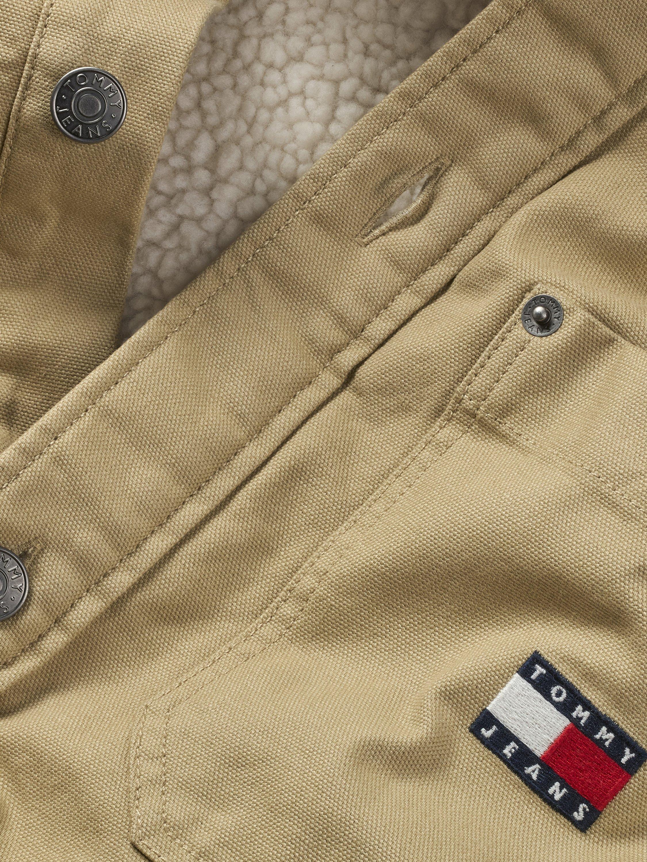 Product image 4 of 7, which shows Tommy Jeans Cotton Corduroy Loose Fit Overshirt, Relic Tan, L