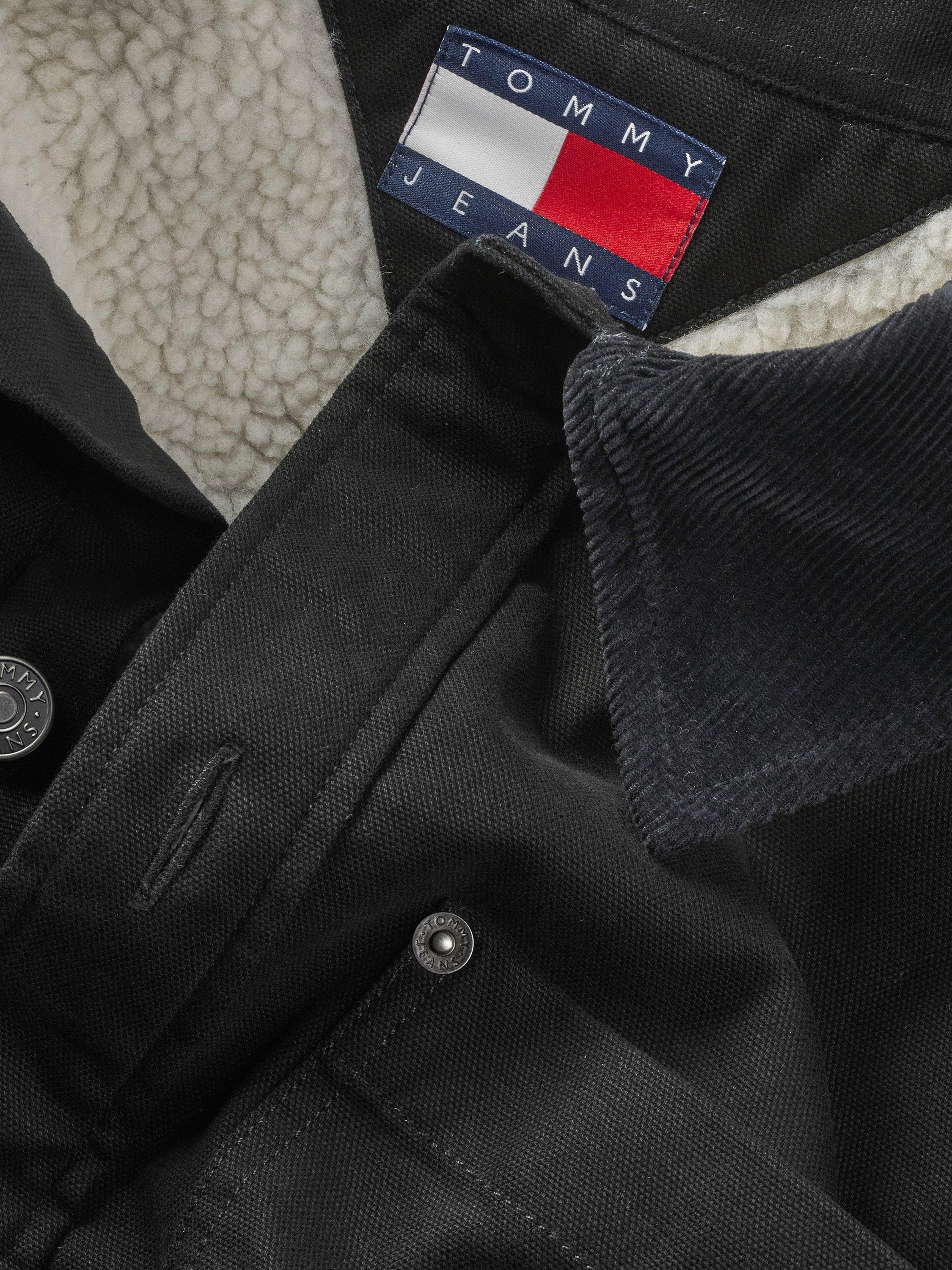 Product image 4 of 7, which shows Tommy Jeans Cotton Corduroy Loose Fit Overshirt, Black, L