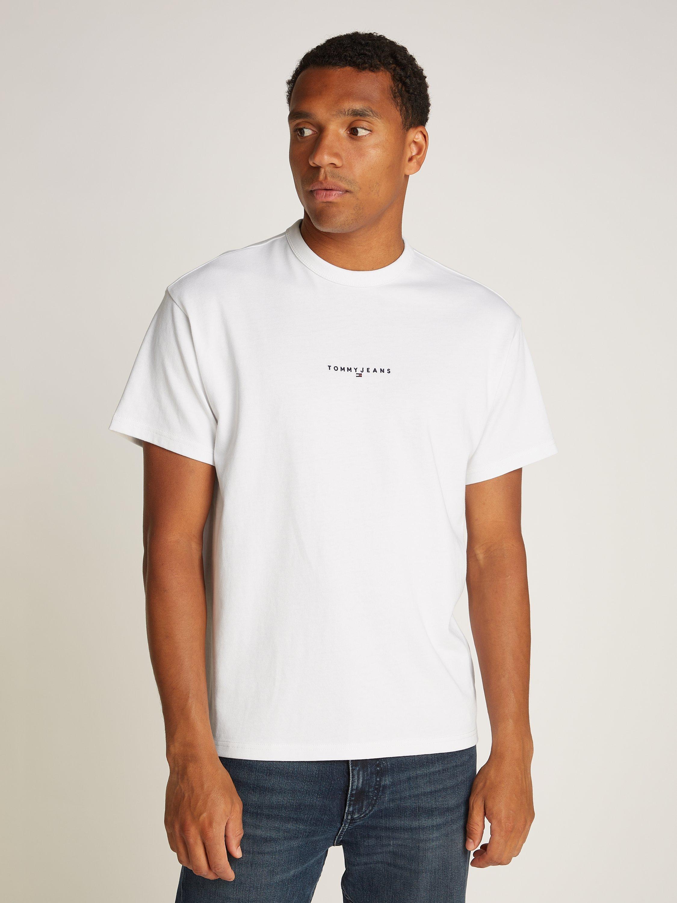 Product image 1 of 7, which shows Tommy Jeans Logo T-Shirt, White, XS
