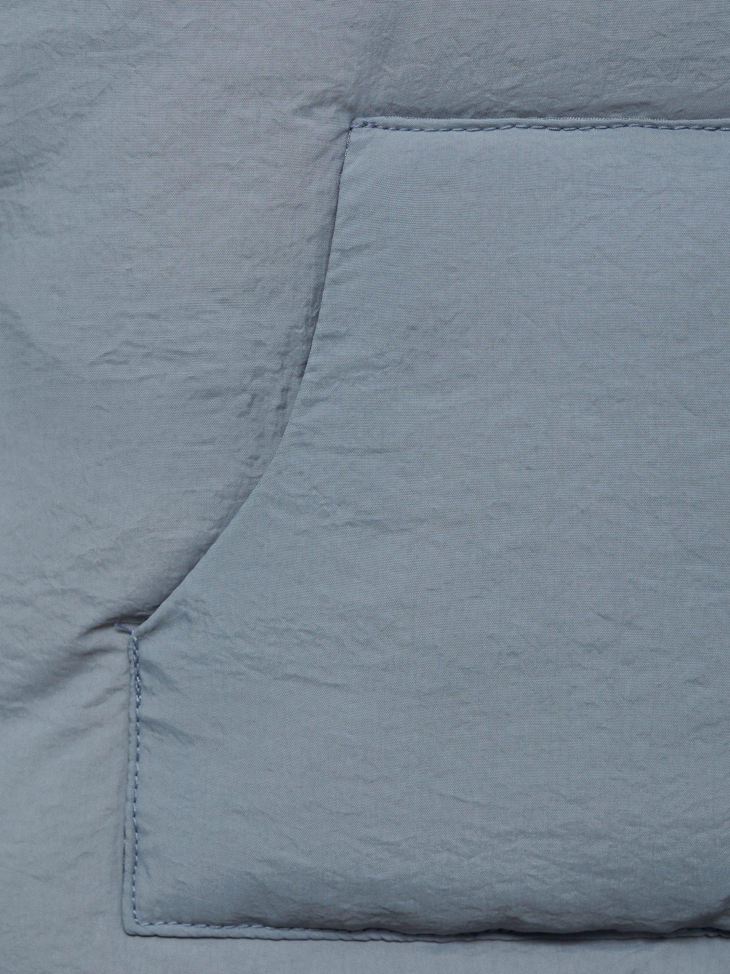 Product image 3 of 3, which shows Mango Baby Quilted Fleece Zip Jacket, Grey, 1-3 months