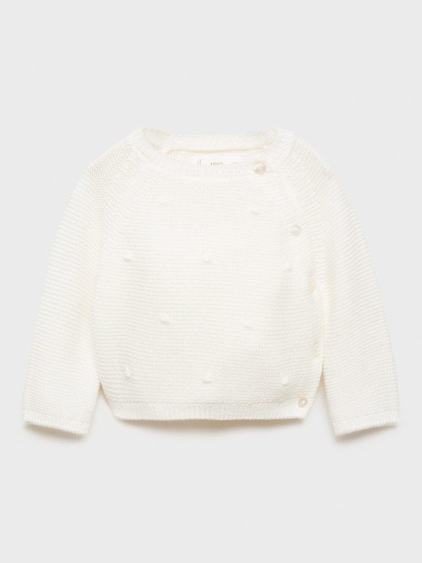 Mango Baby Bobble Jumper Natural White