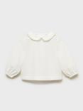 Mango Baby Batista Cotton Blouse, White