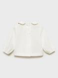 Mango Baby Batista Cotton Blouse, White