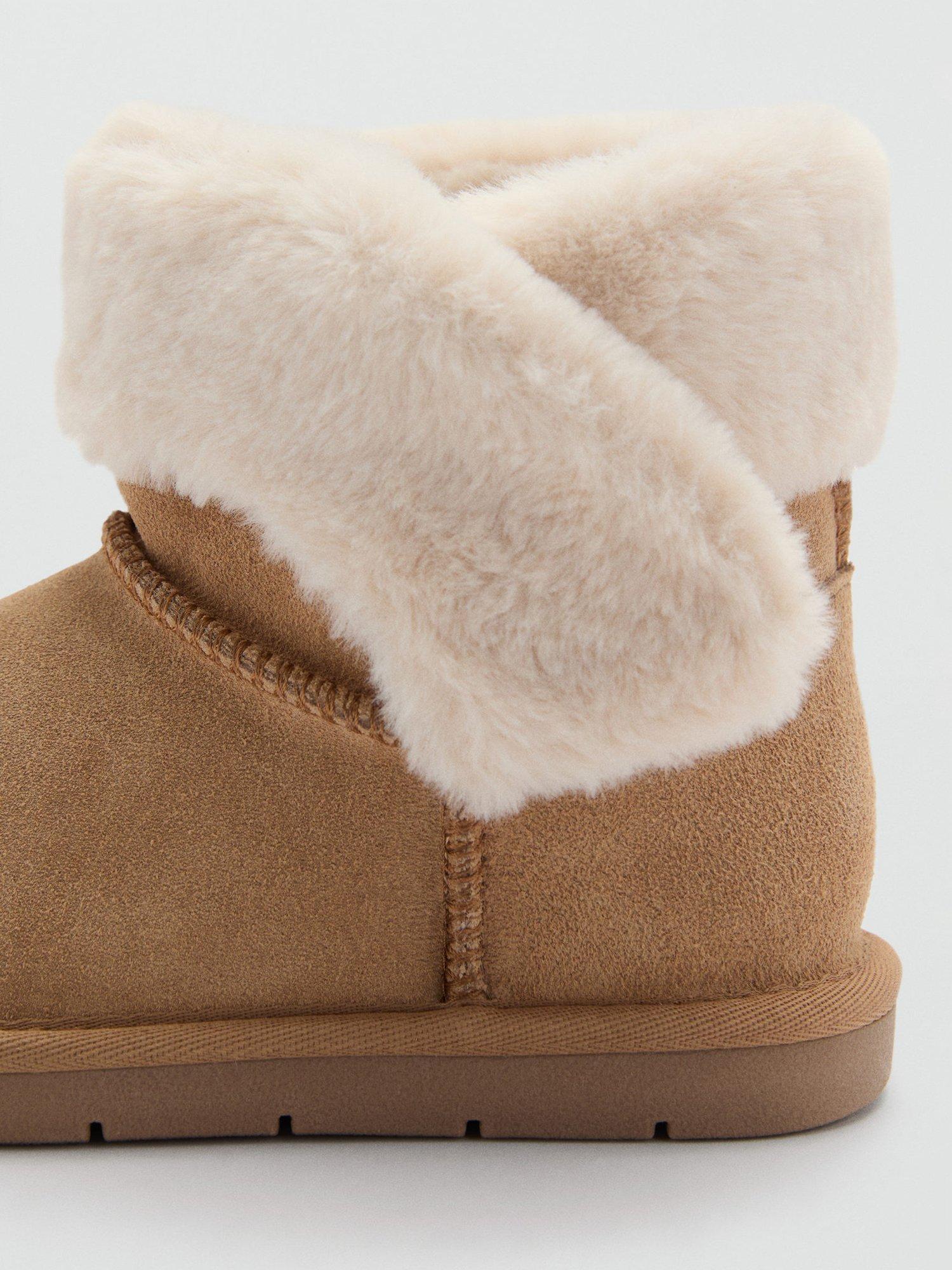 Product image 3 of 4, which shows Mango KIds' Anna Suede Ankle Boots, Light Beige, 1